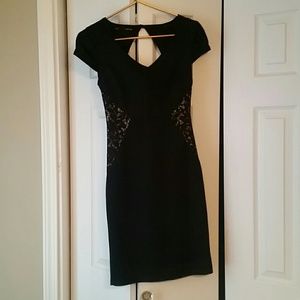 Black Dress with lace cutouts